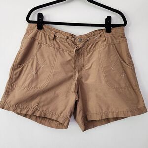 Columbia khaki tan cotton nylon shorts‎ womens size L